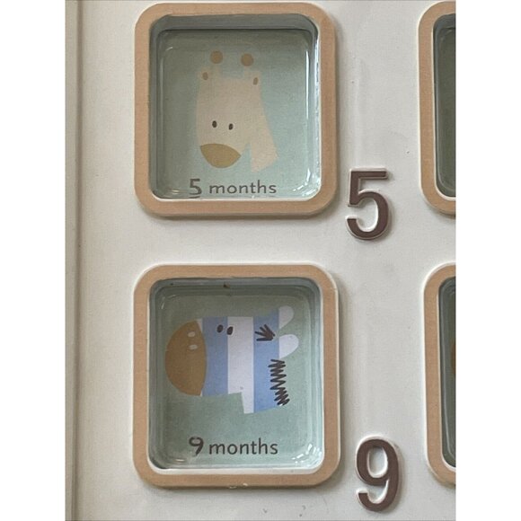Cudlie! Childs First Year Photo Frame Boy Noahs Ark 13 Photo Insert Windows - Picture 8 of 13